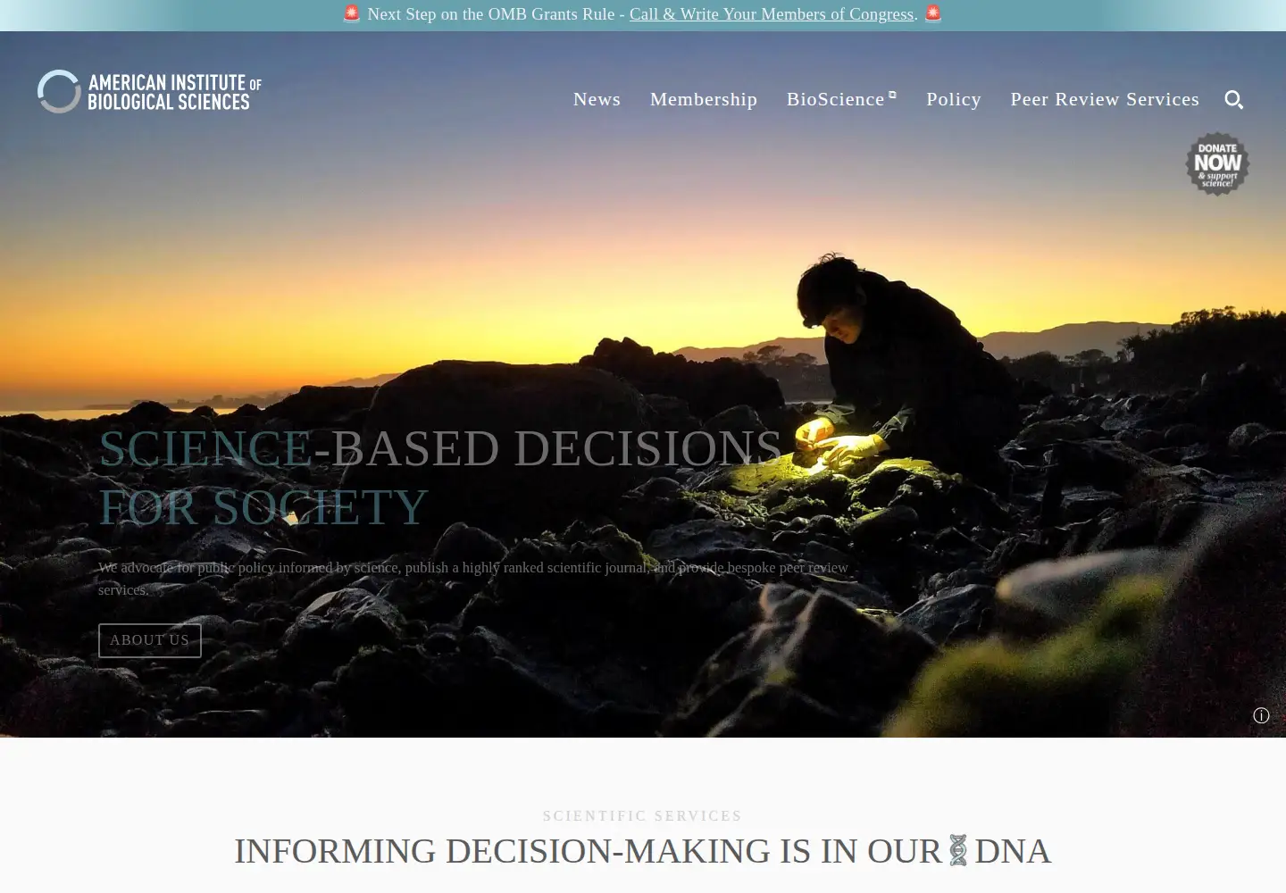 Screenshot of aibs.org