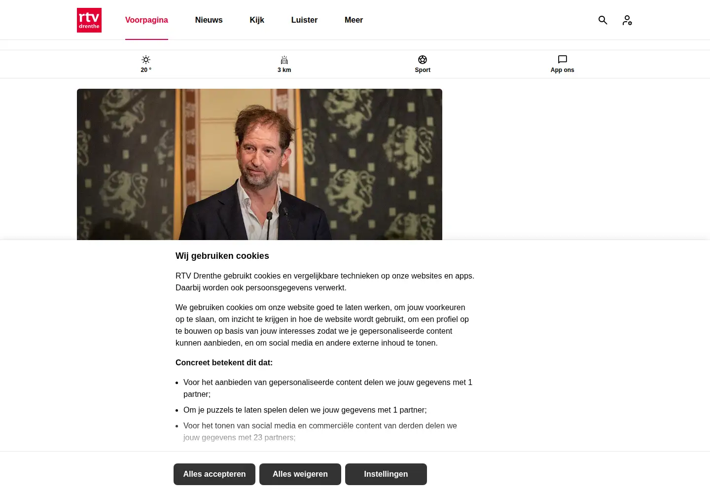 Screenshot of rtvdrenthe.nl