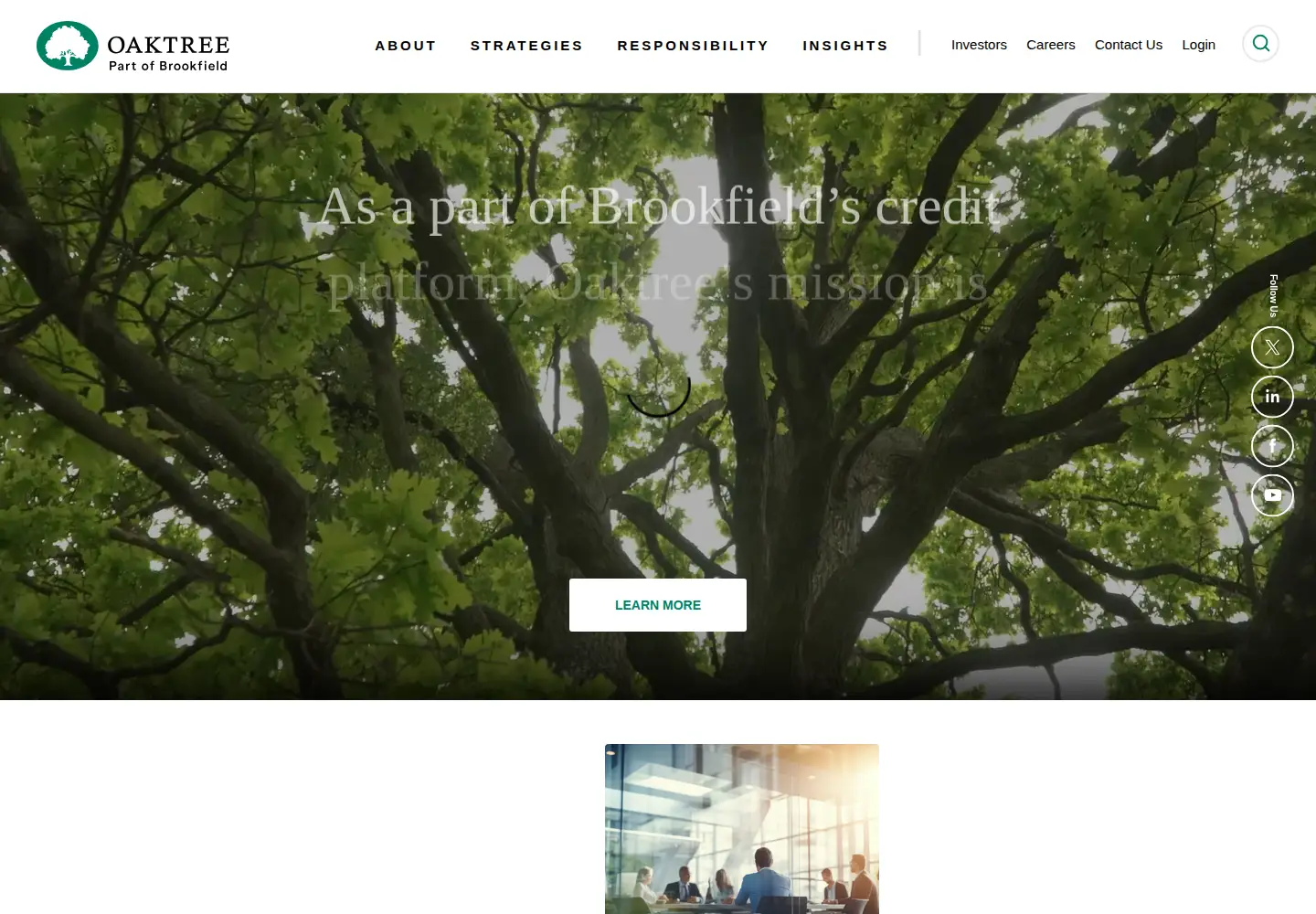 Screenshot of oaktreecapital.com