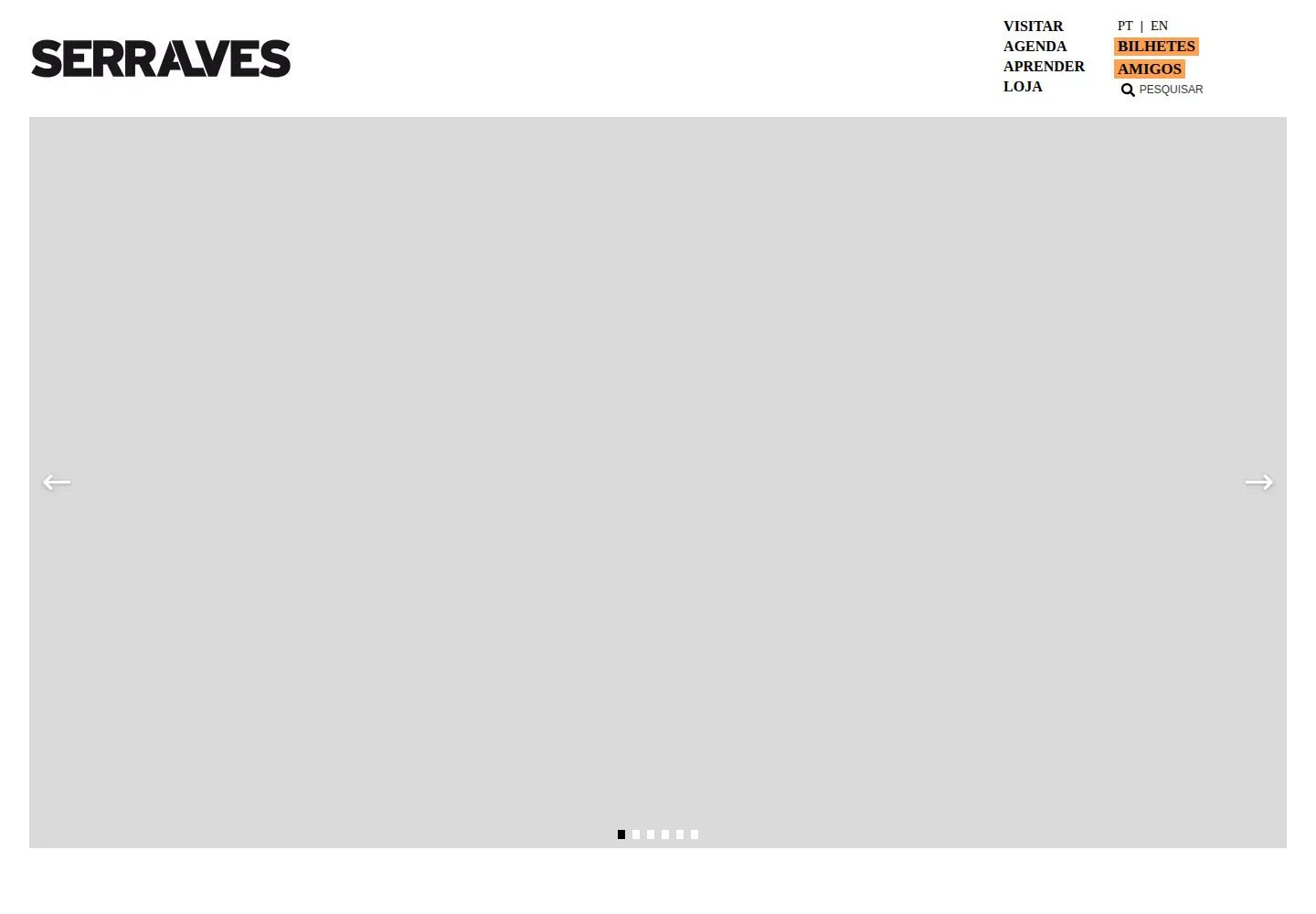 Screenshot of serralves.pt