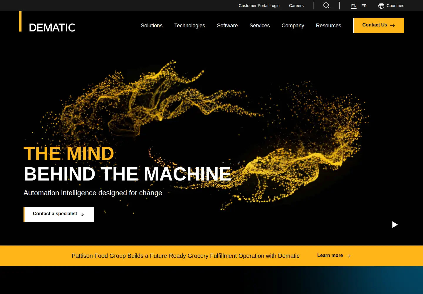 Screenshot of dematic.com