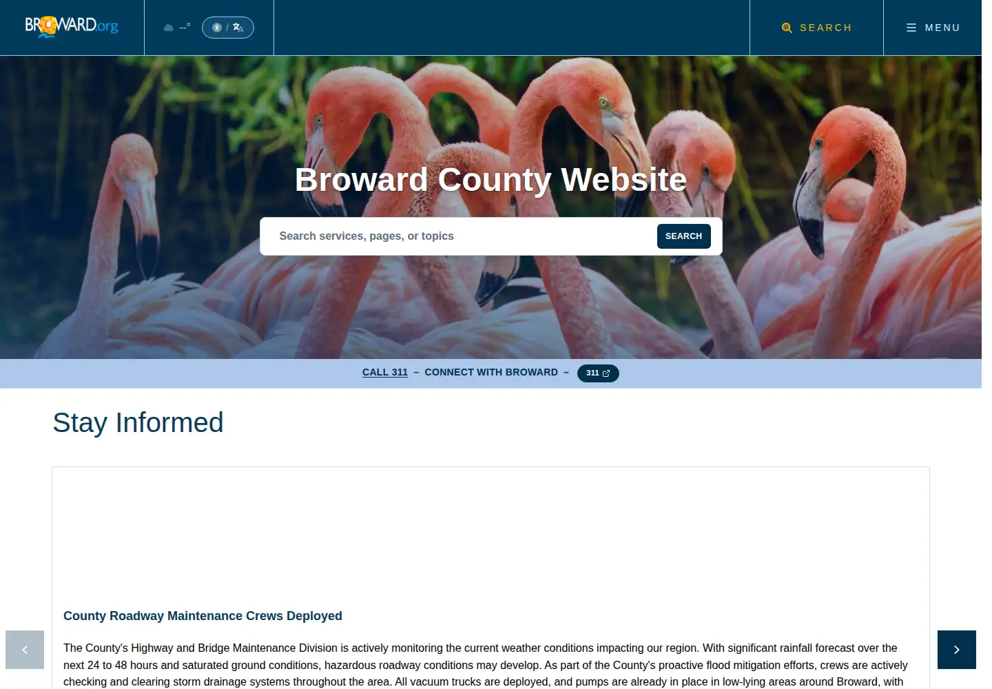 Screenshot of broward.org