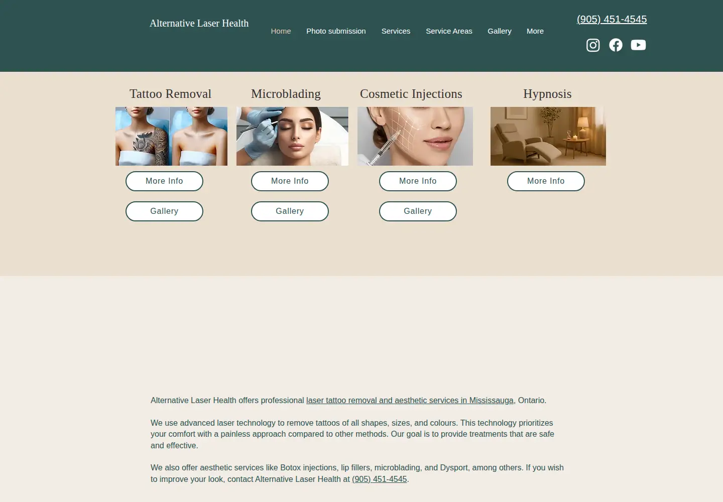 Screenshot of alternativelaserhealth.com