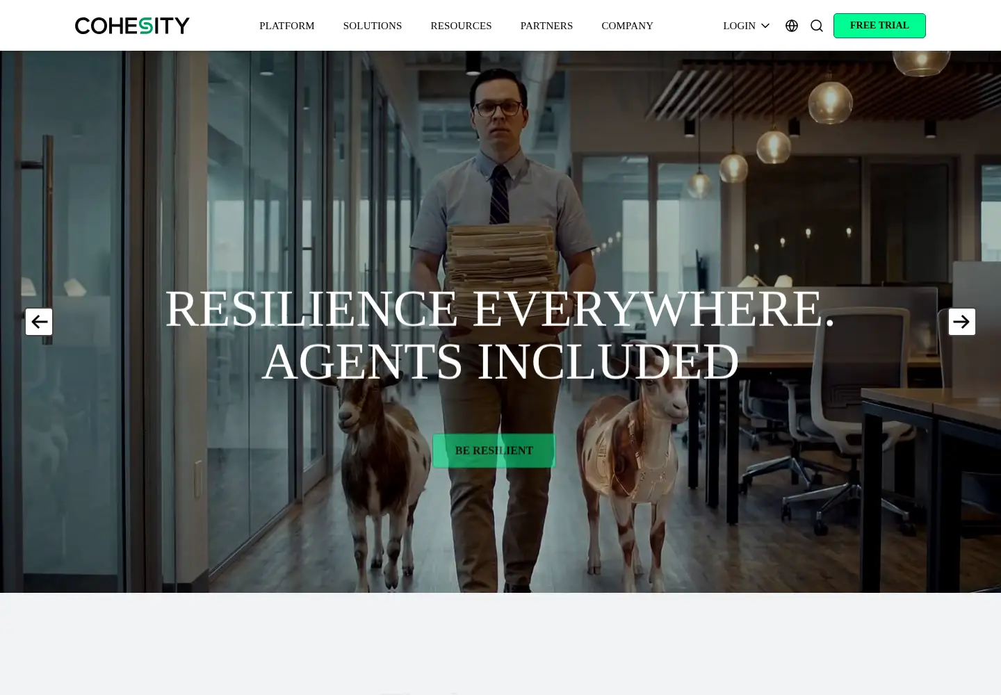 Screenshot of cohesity.com