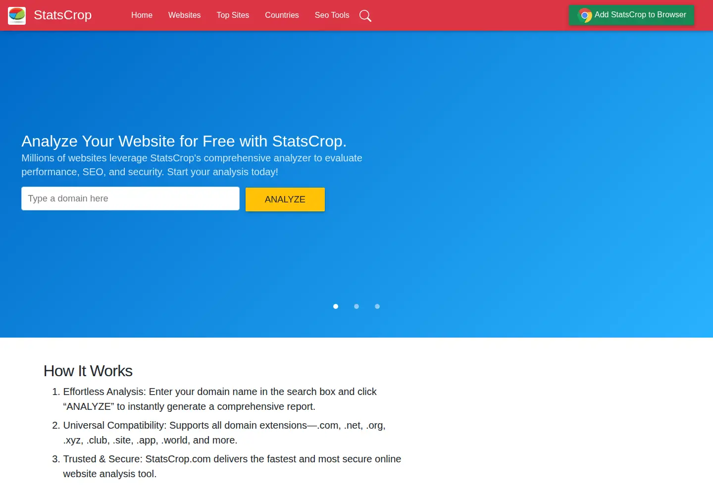 Screenshot of statscrop.com
