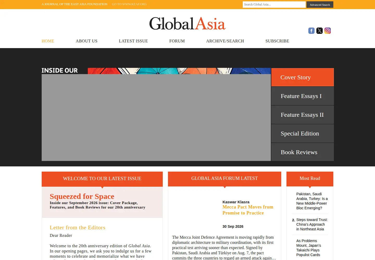 Screenshot of globalasia.org