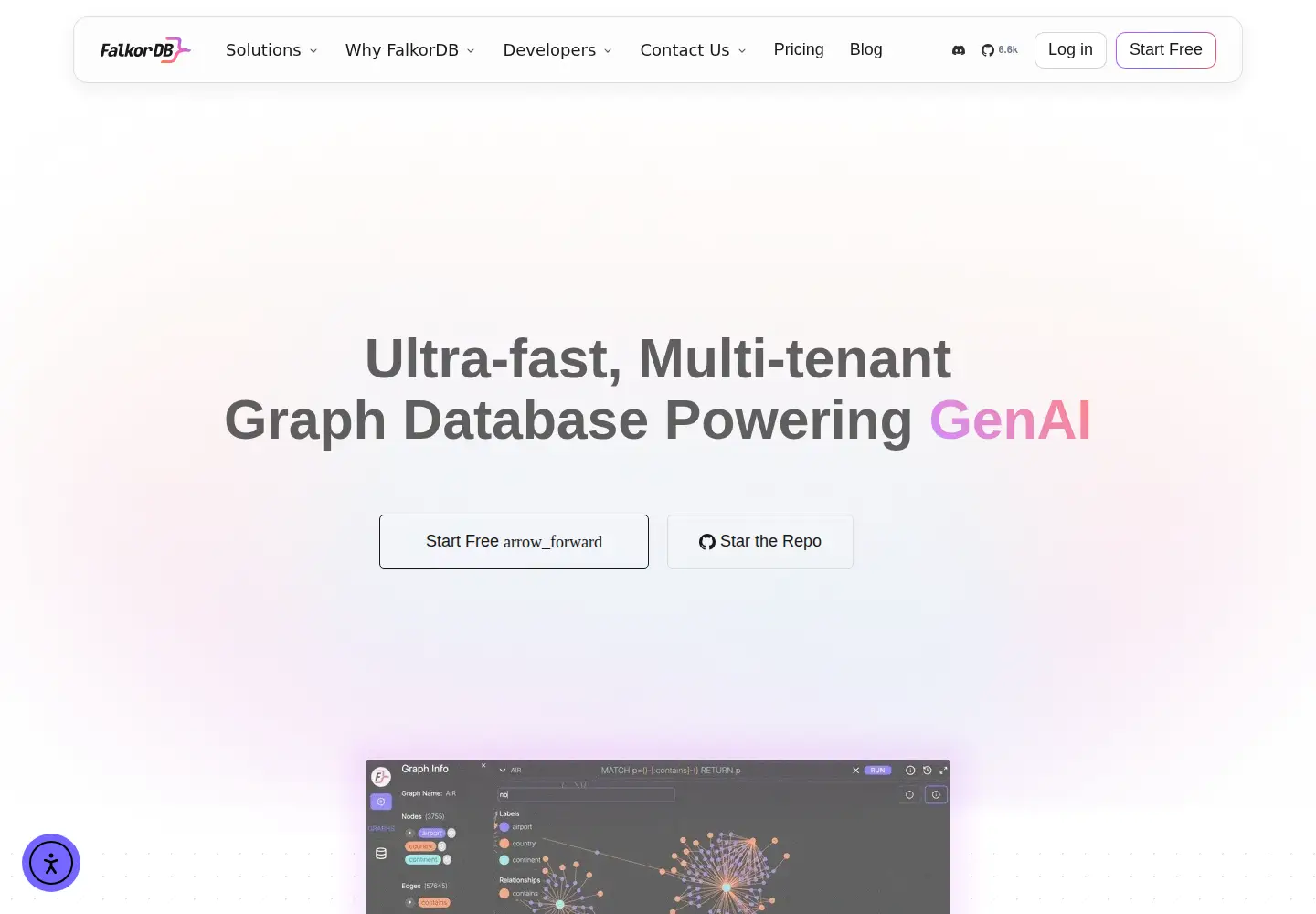 Screenshot of falkordb.com