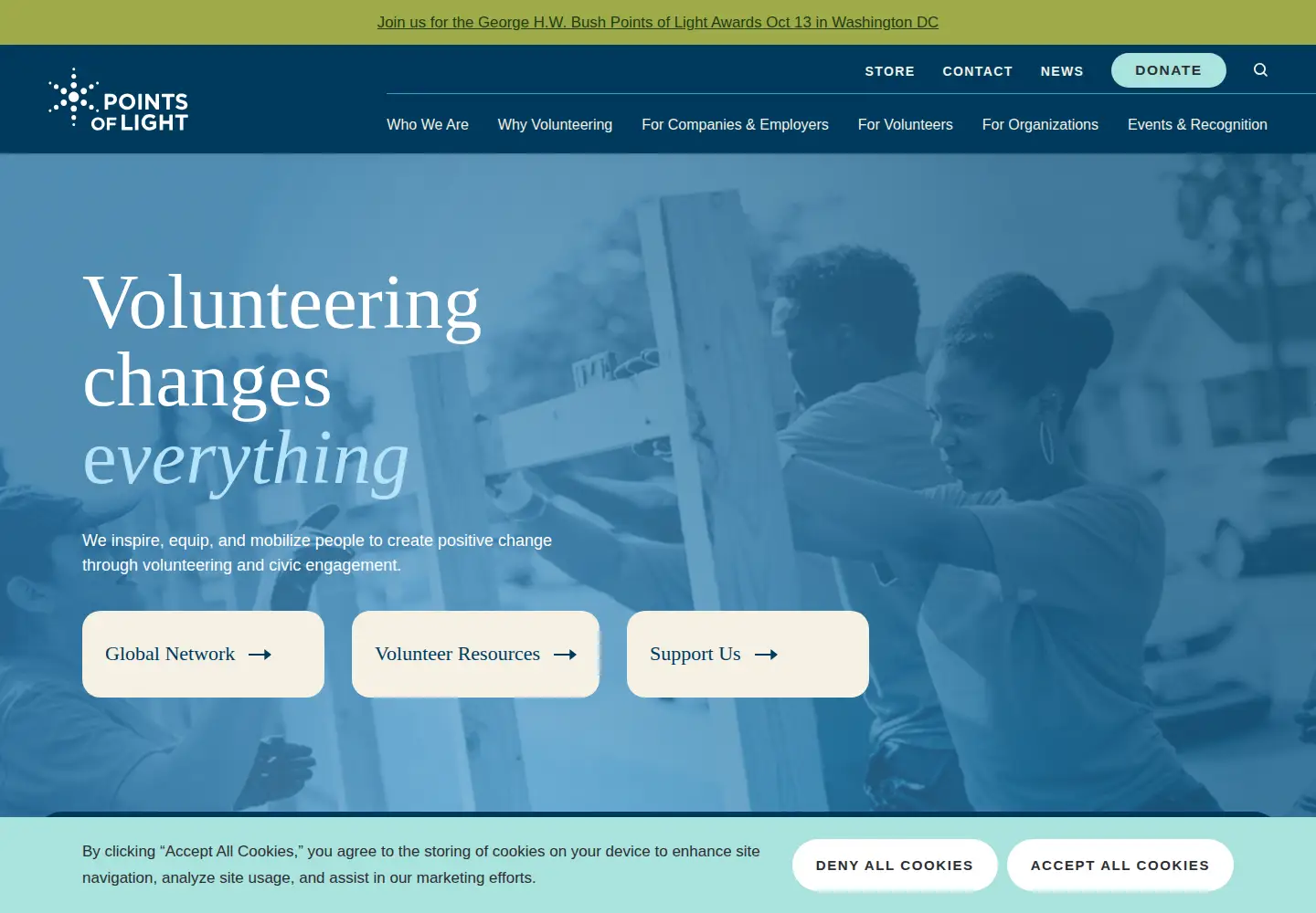 Screenshot of pointsoflight.org