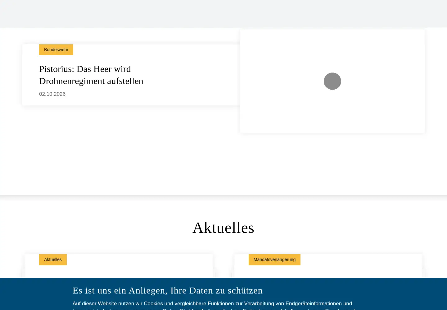 Screenshot of bmvg.de