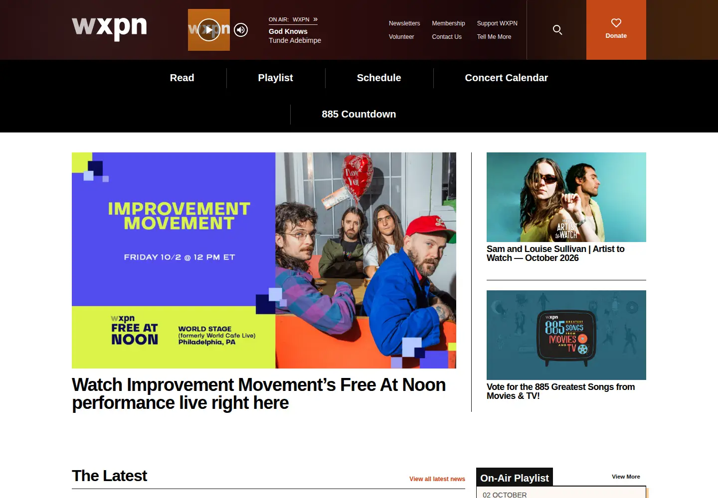 Screenshot of xpn.org