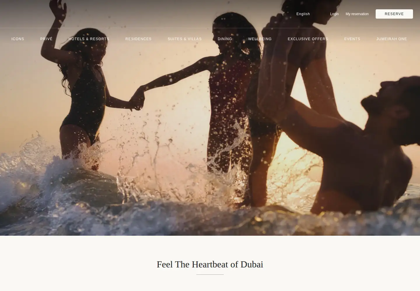Screenshot of jumeirah.com
