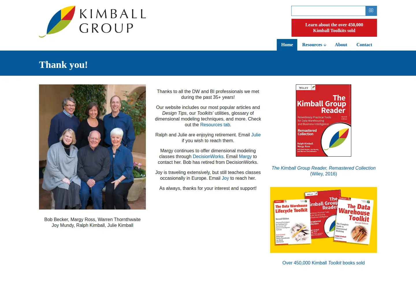 Captured homepage of kimballgroup.com in the current scan