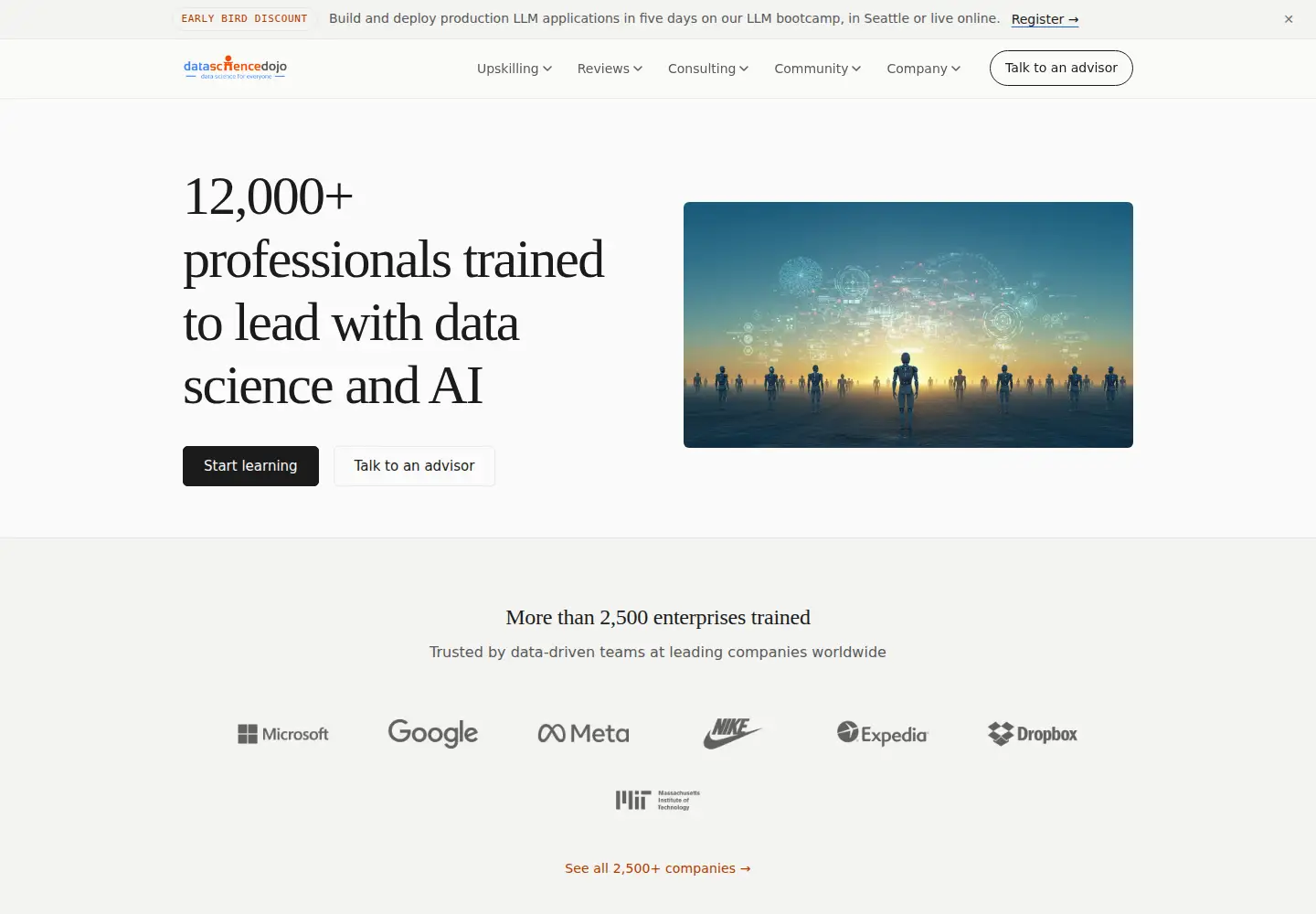 Screenshot of datasciencedojo.com