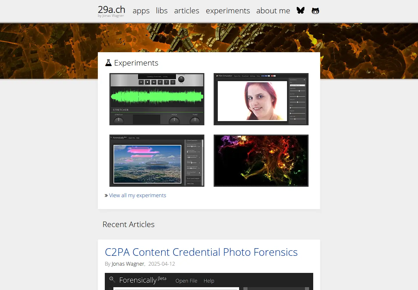 Screenshot of 29a.ch