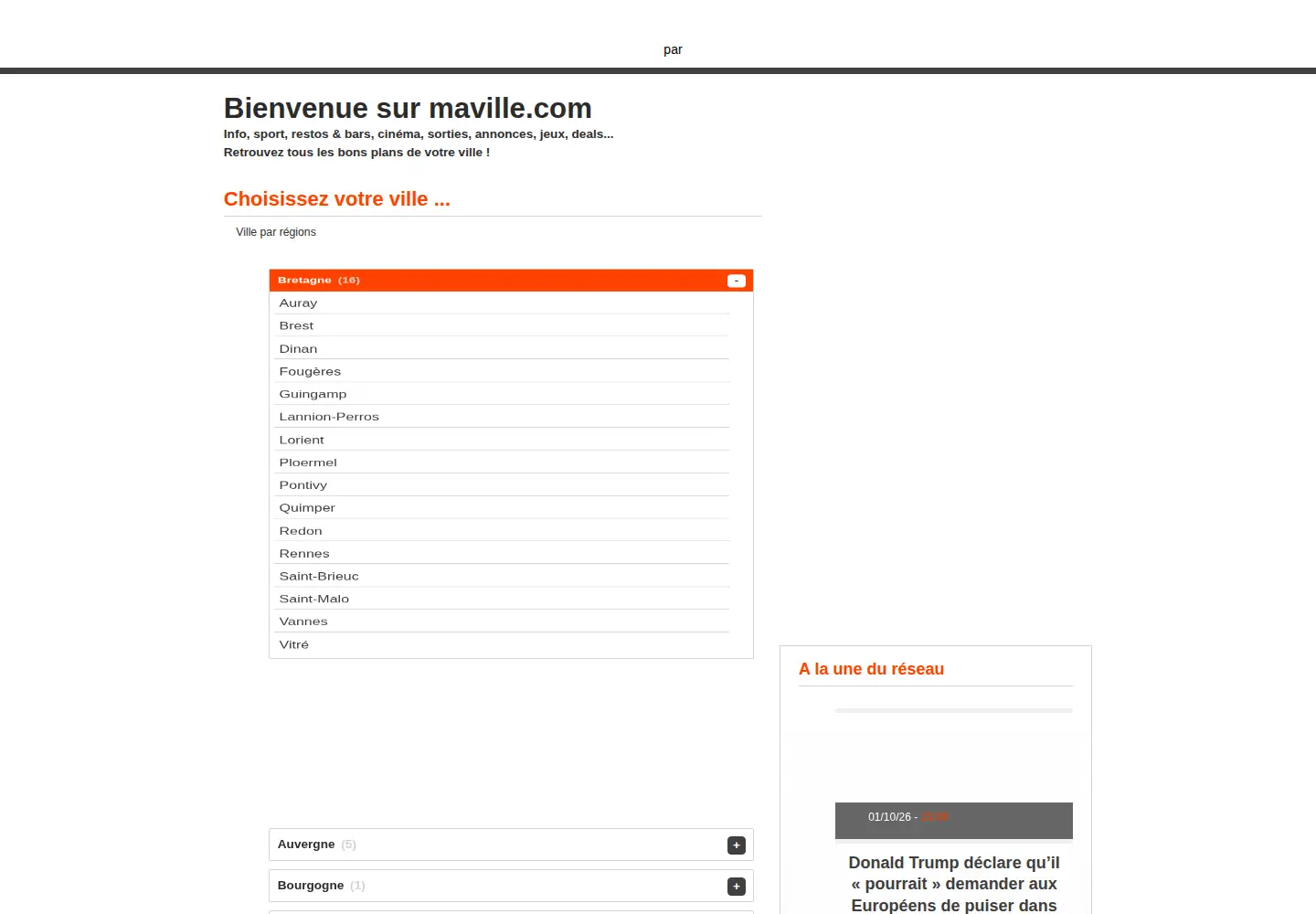 Screenshot of maville.com