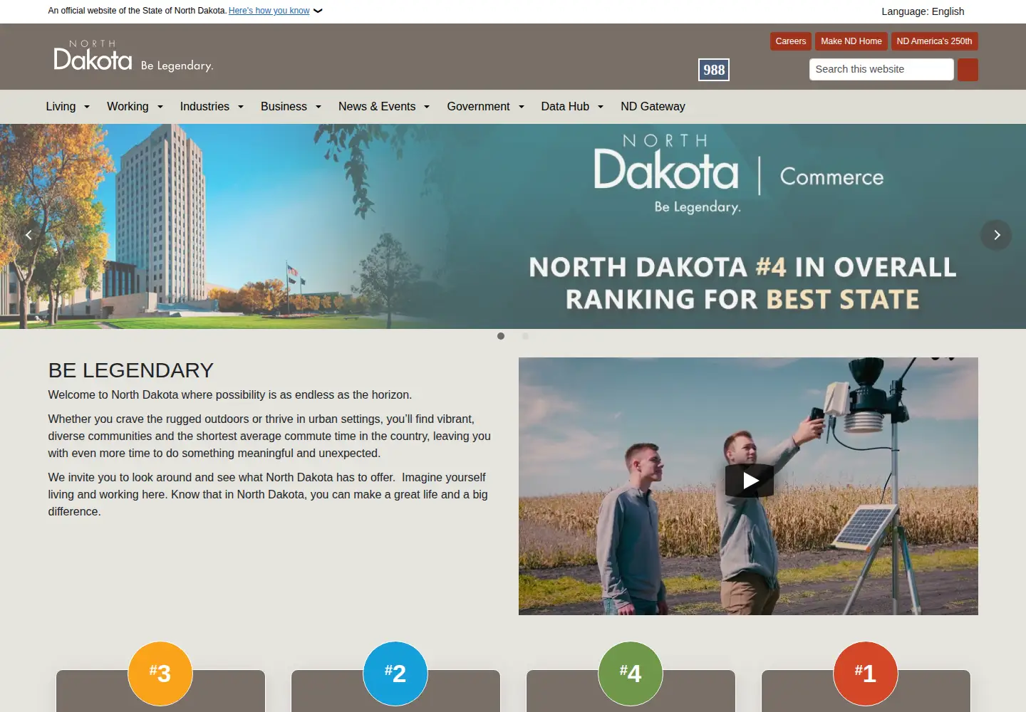 Screenshot of state.nd.us