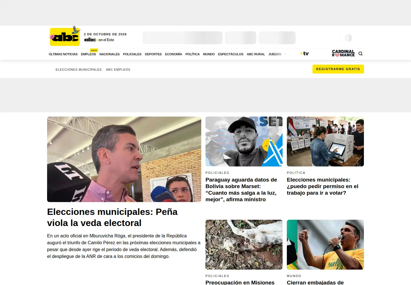 Screenshot of abc.com.py