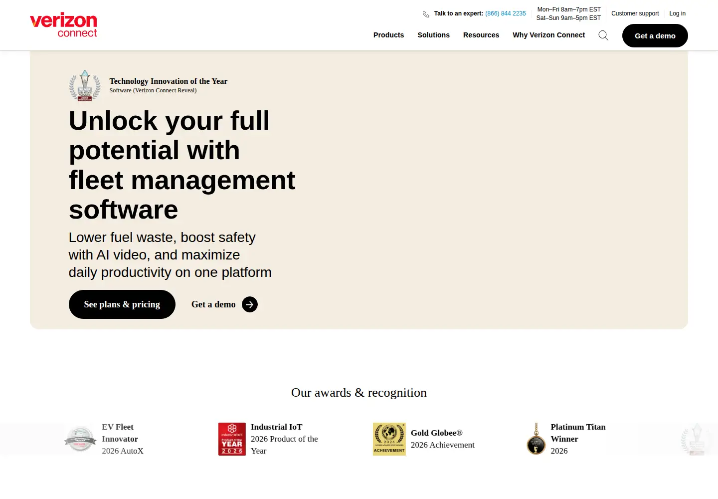 Screenshot of verizonconnect.com