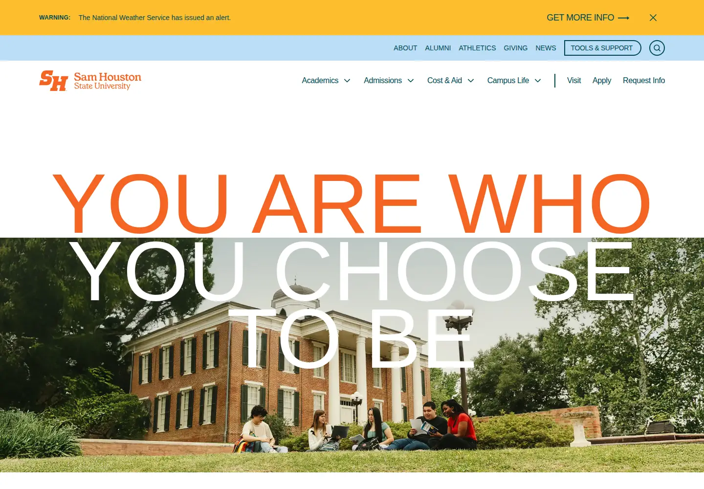 Screenshot of shsu.edu