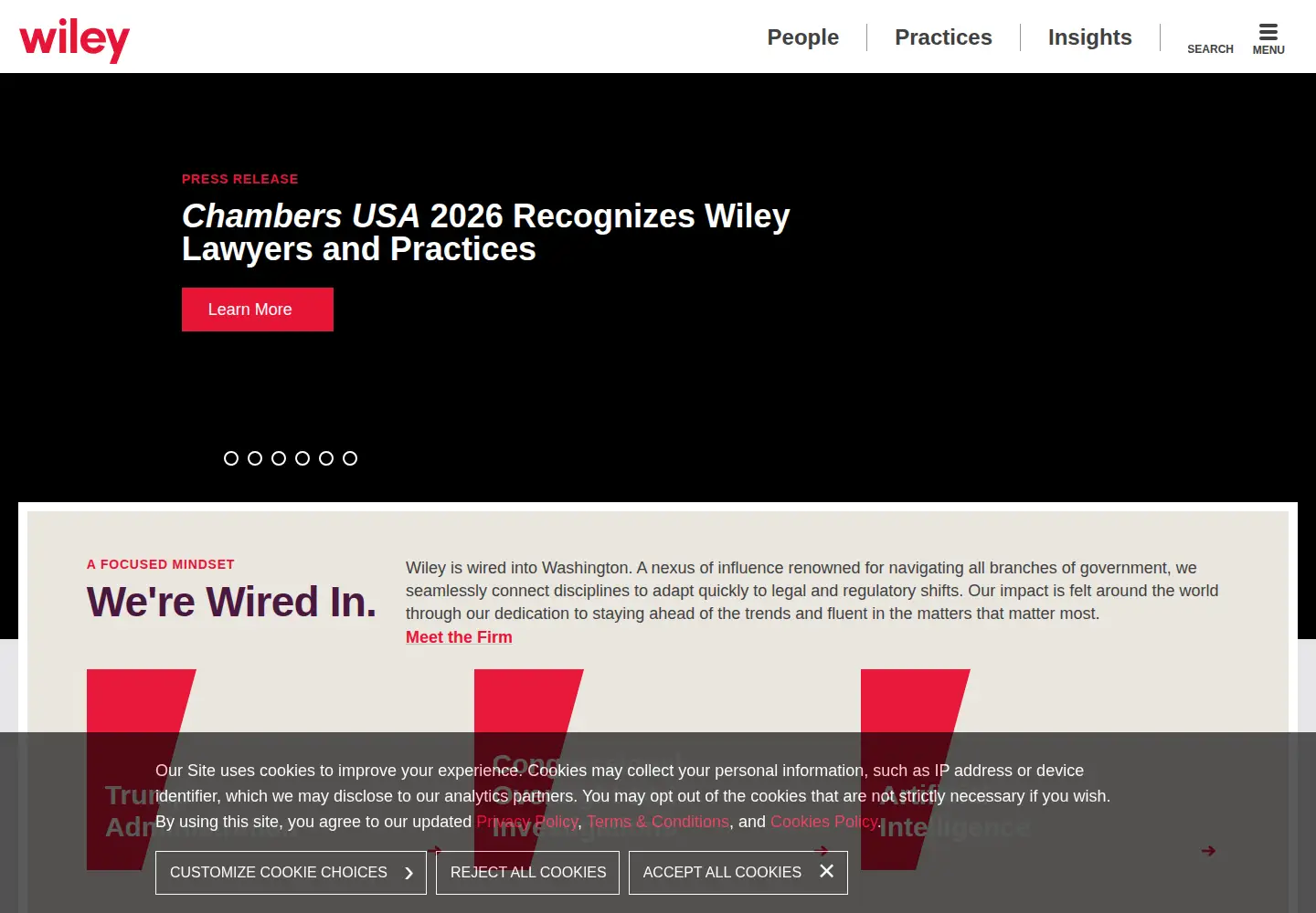 Screenshot of wiley.law