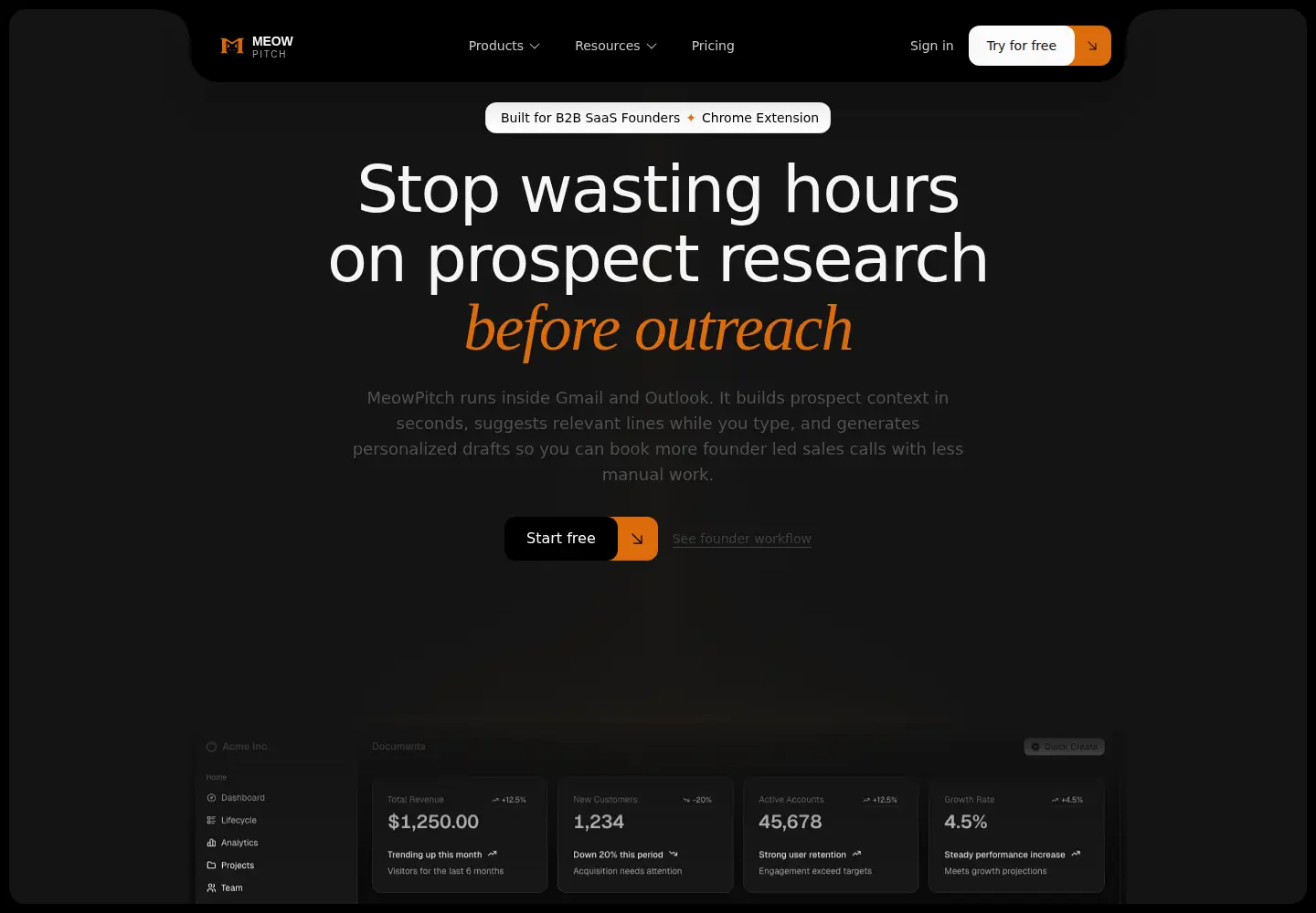 Screenshot of meowpitch.com