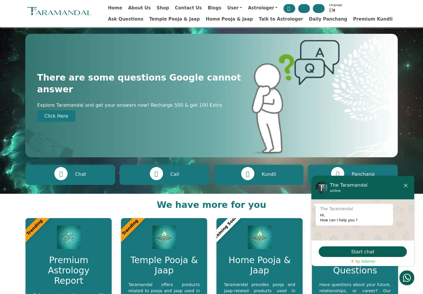 Screenshot of thetaramandal.com