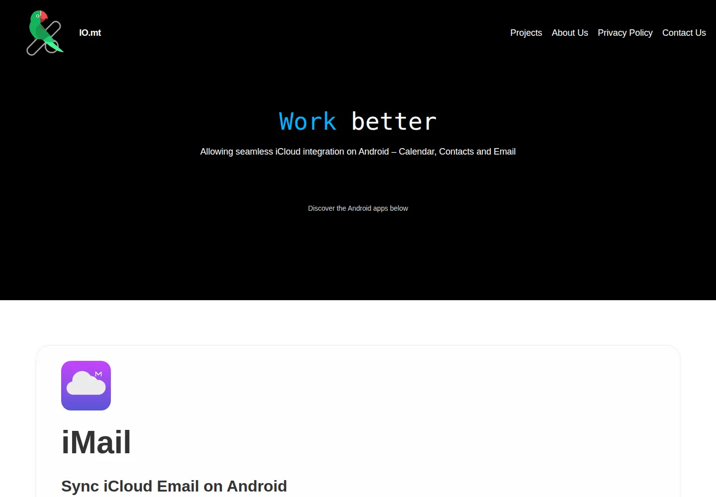 Screenshot of io.mt