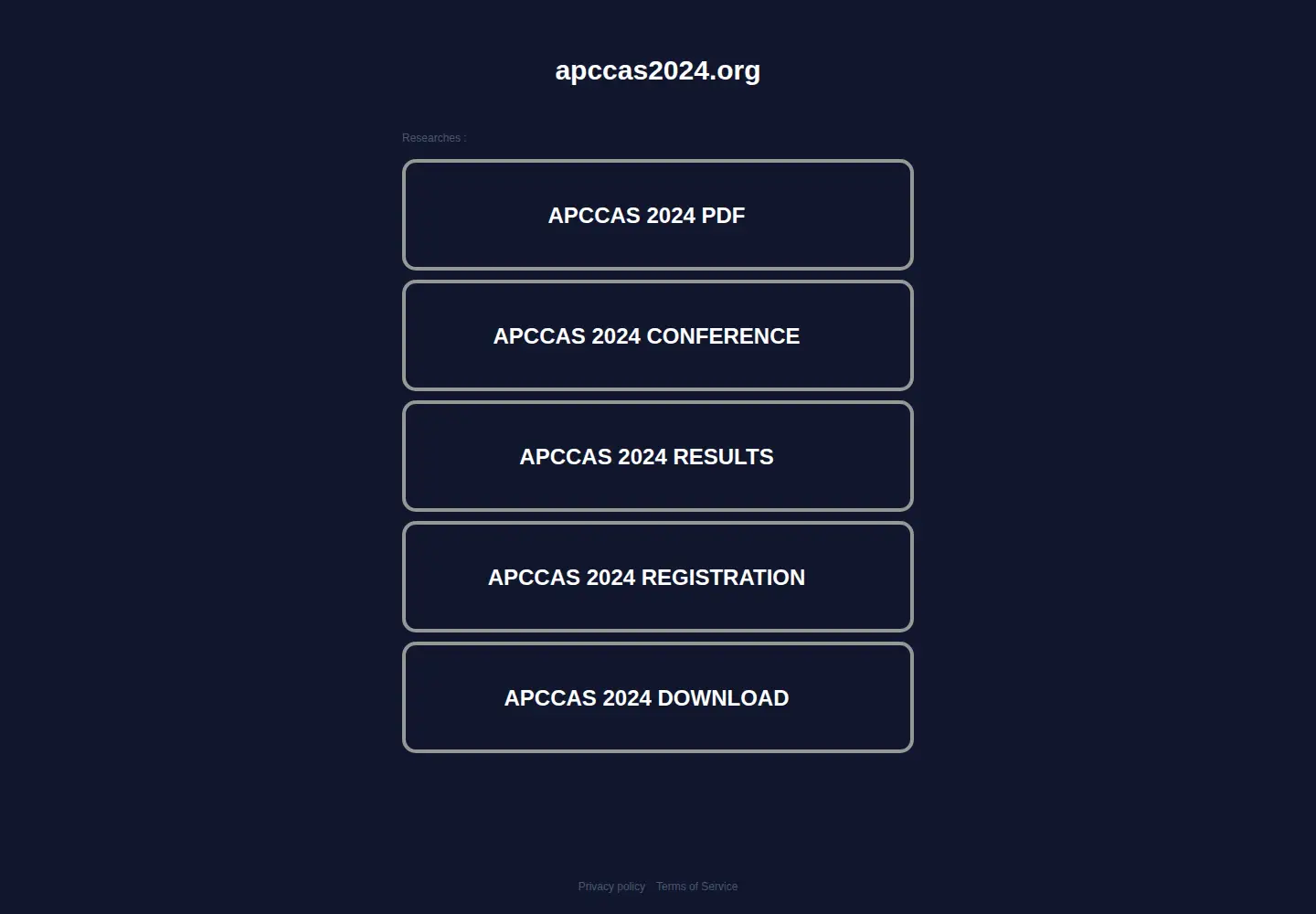 Screenshot of apccas2024.org