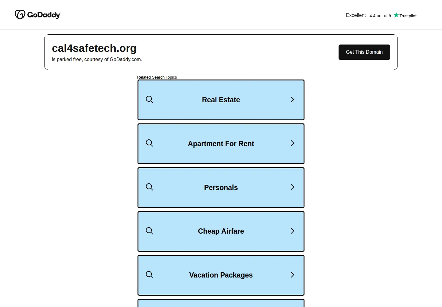 Screenshot of cal4safetech.org
