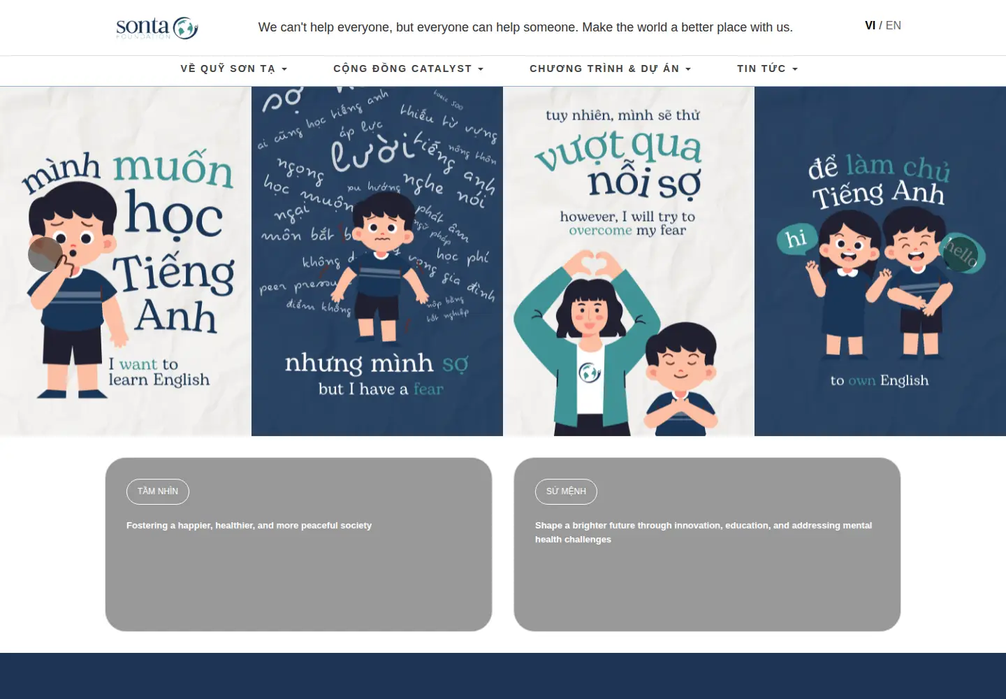 Screenshot of sontafoundation.org