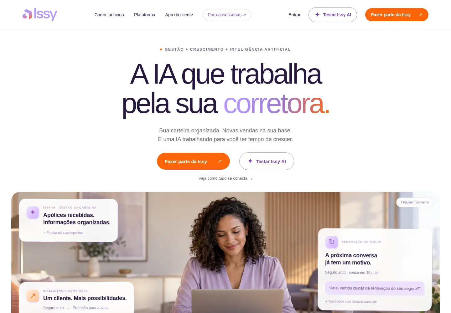 Screenshot of issyseg.com.br