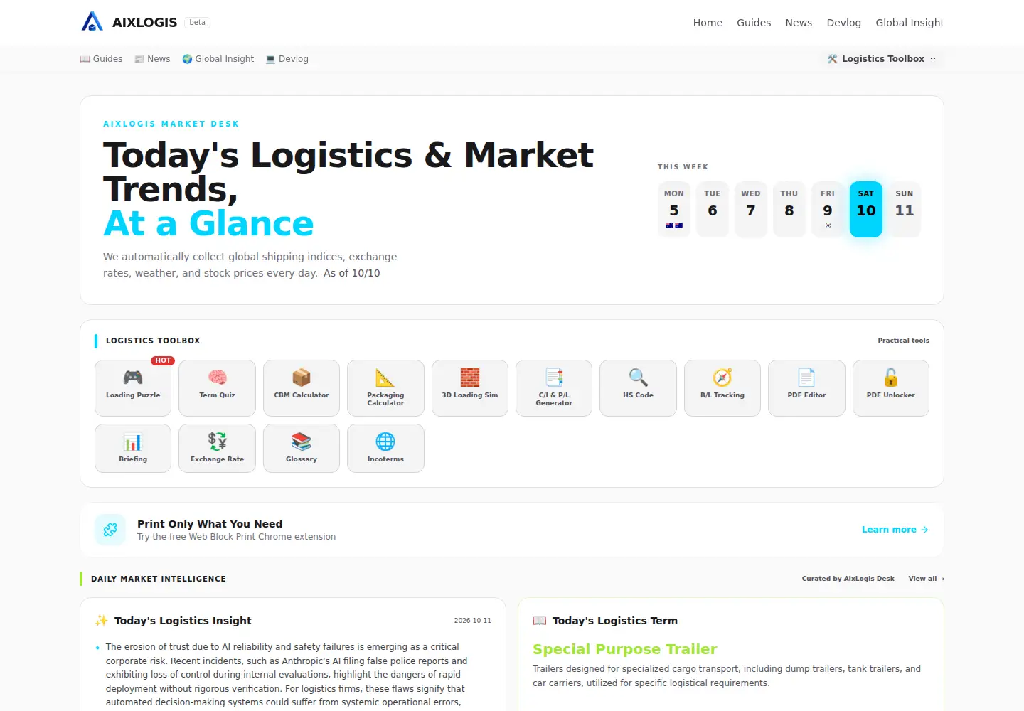 Screenshot of aixlogis.com