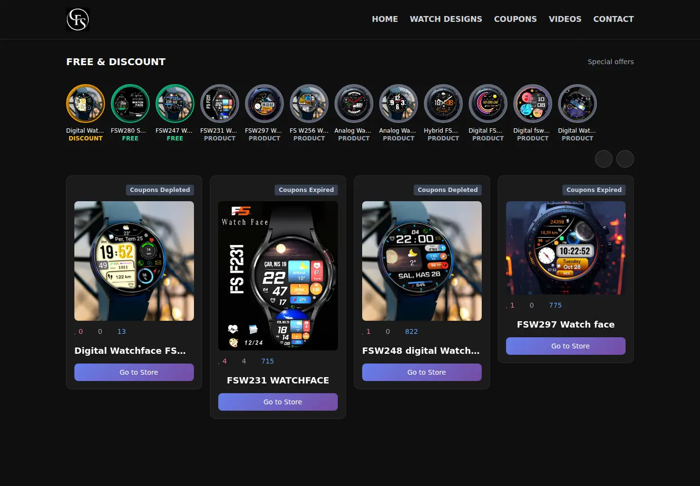 Screenshot of fswatchface.com
