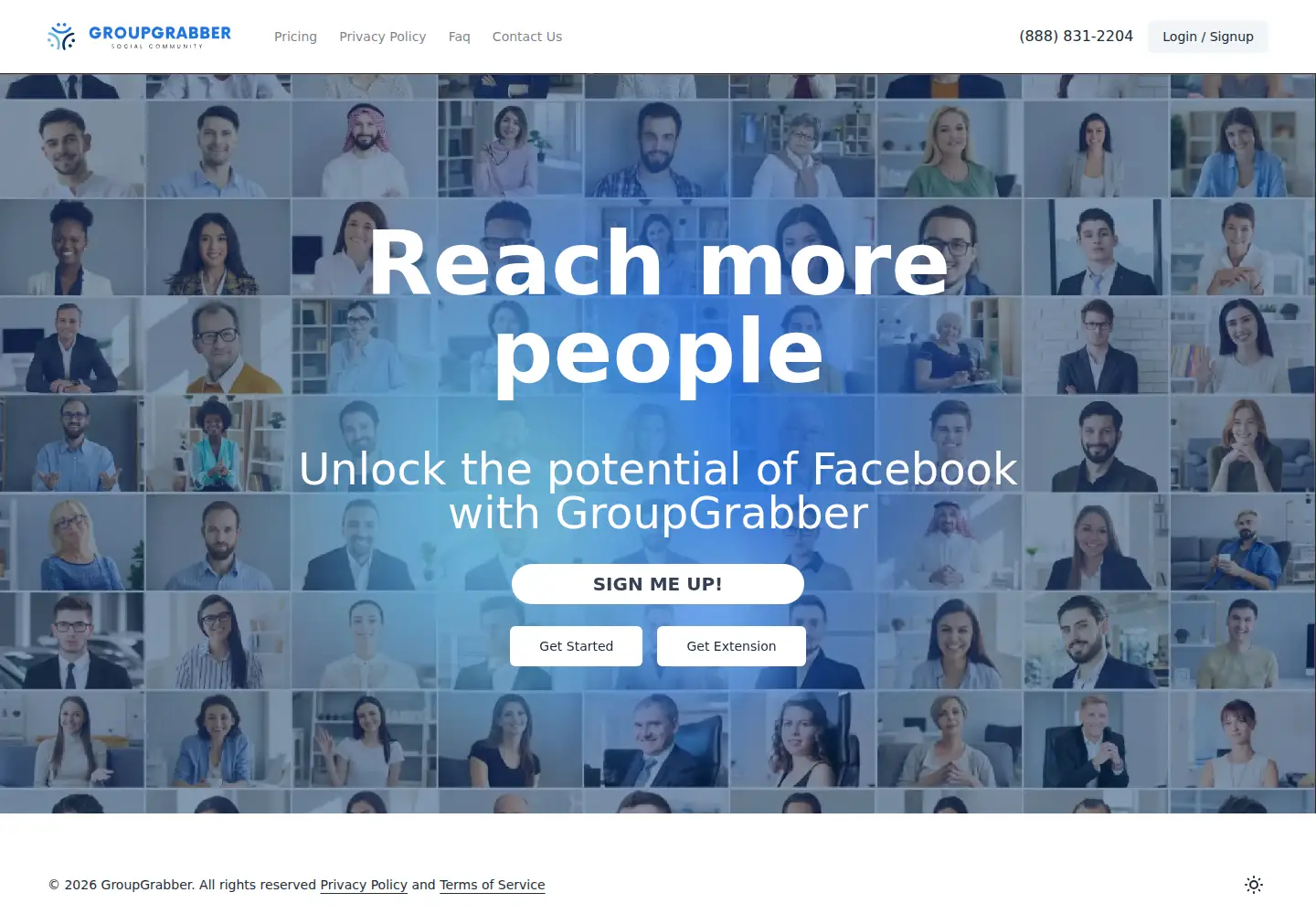 Screenshot of groupgrabber.com