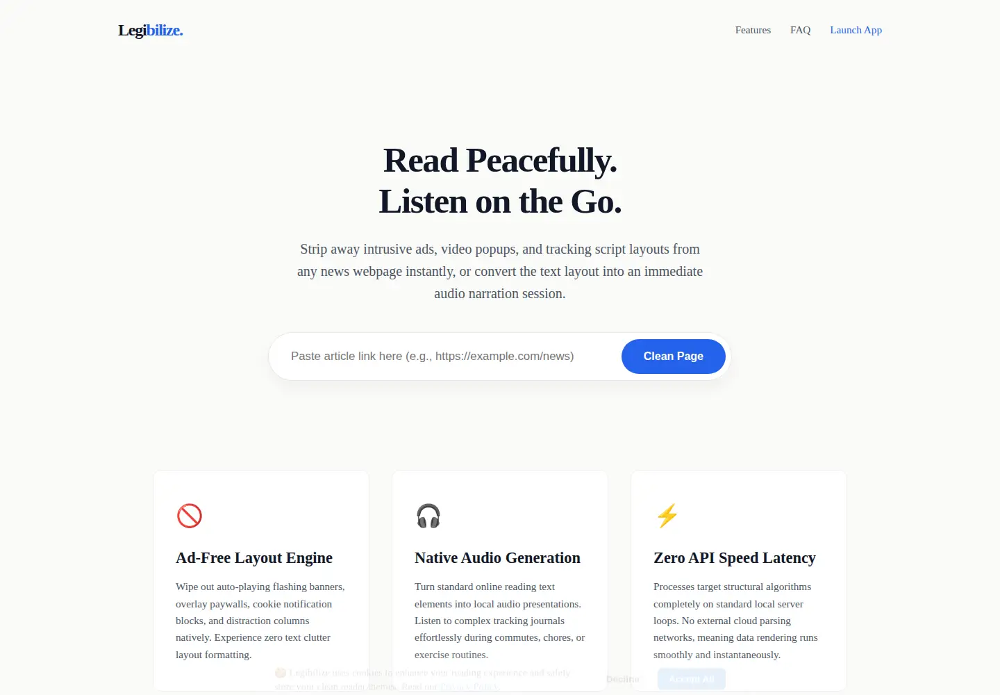 Screenshot of legibilize.com