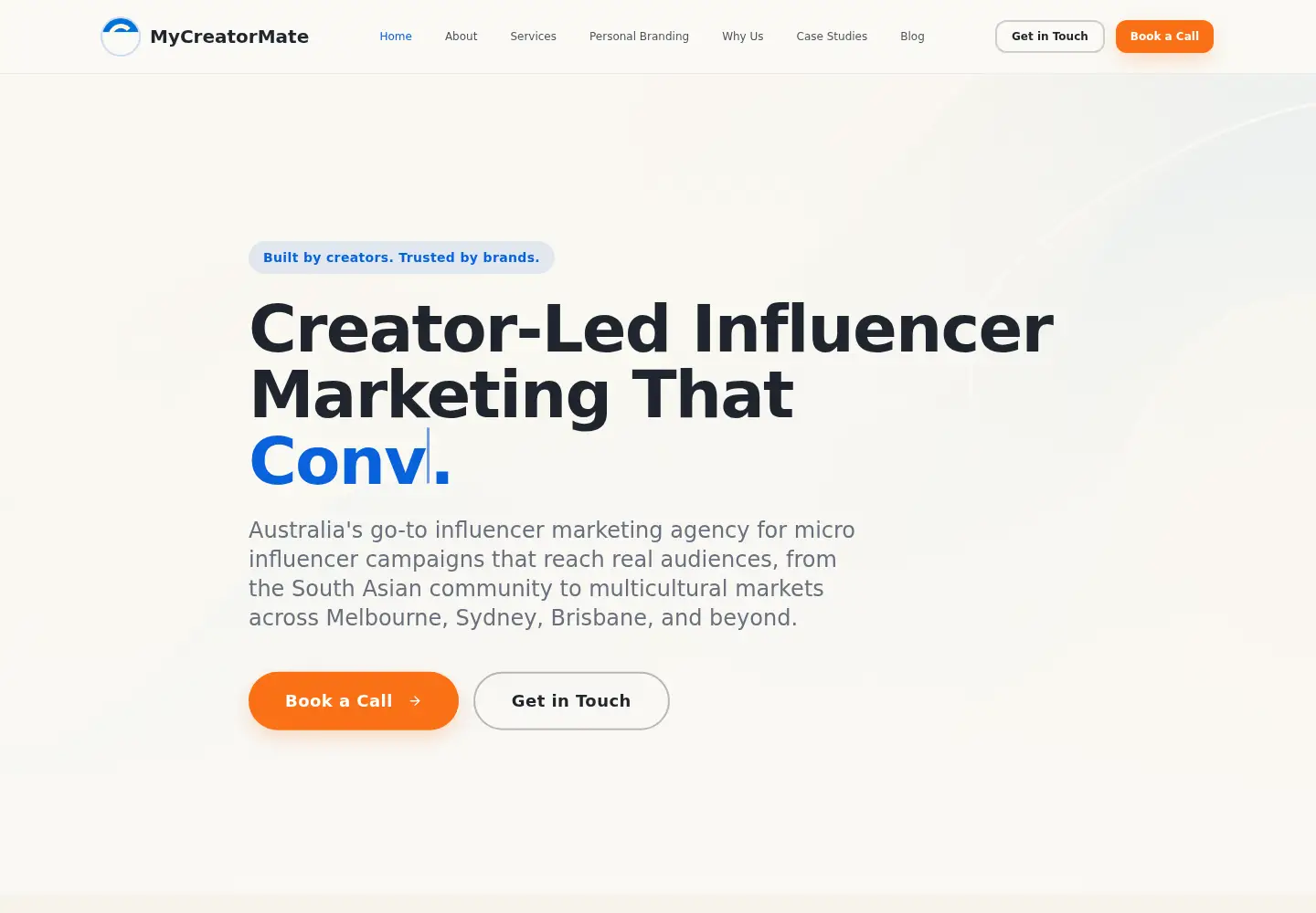 Screenshot of mycreatormate.com