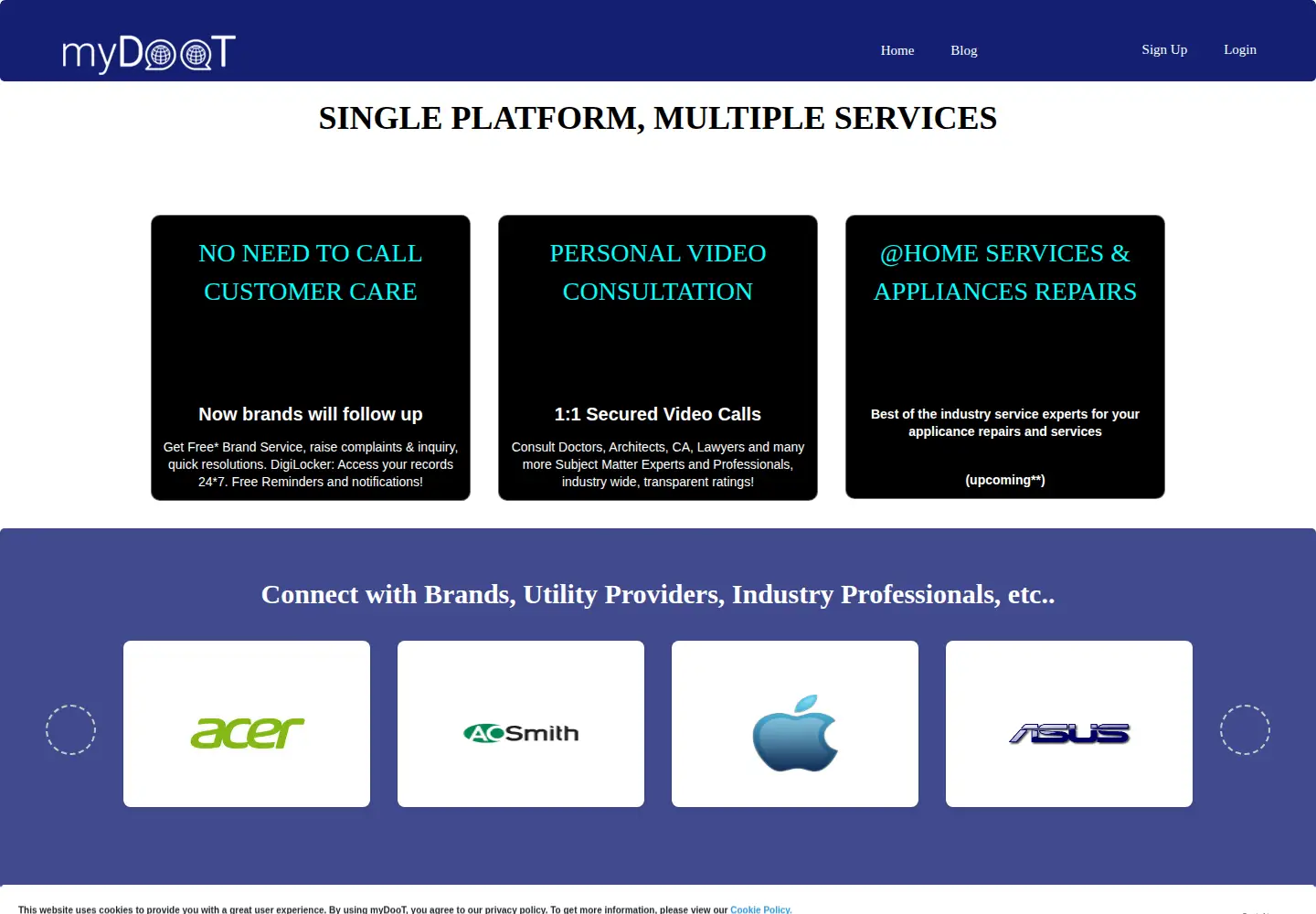 Screenshot of mydoot.com