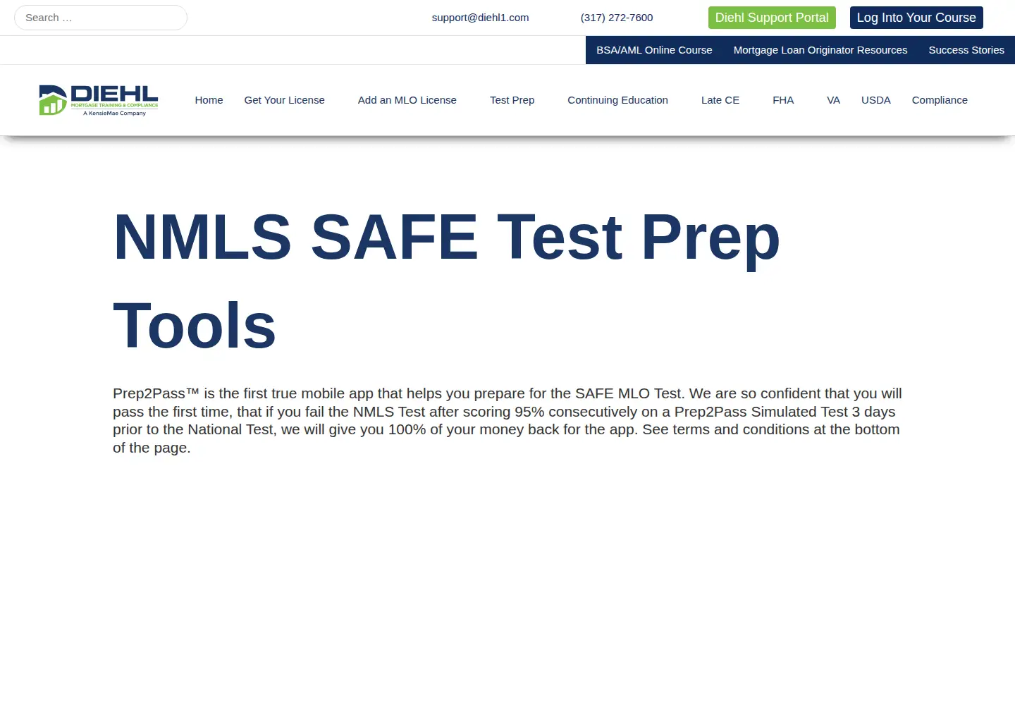 Screenshot of myprep2pass.com