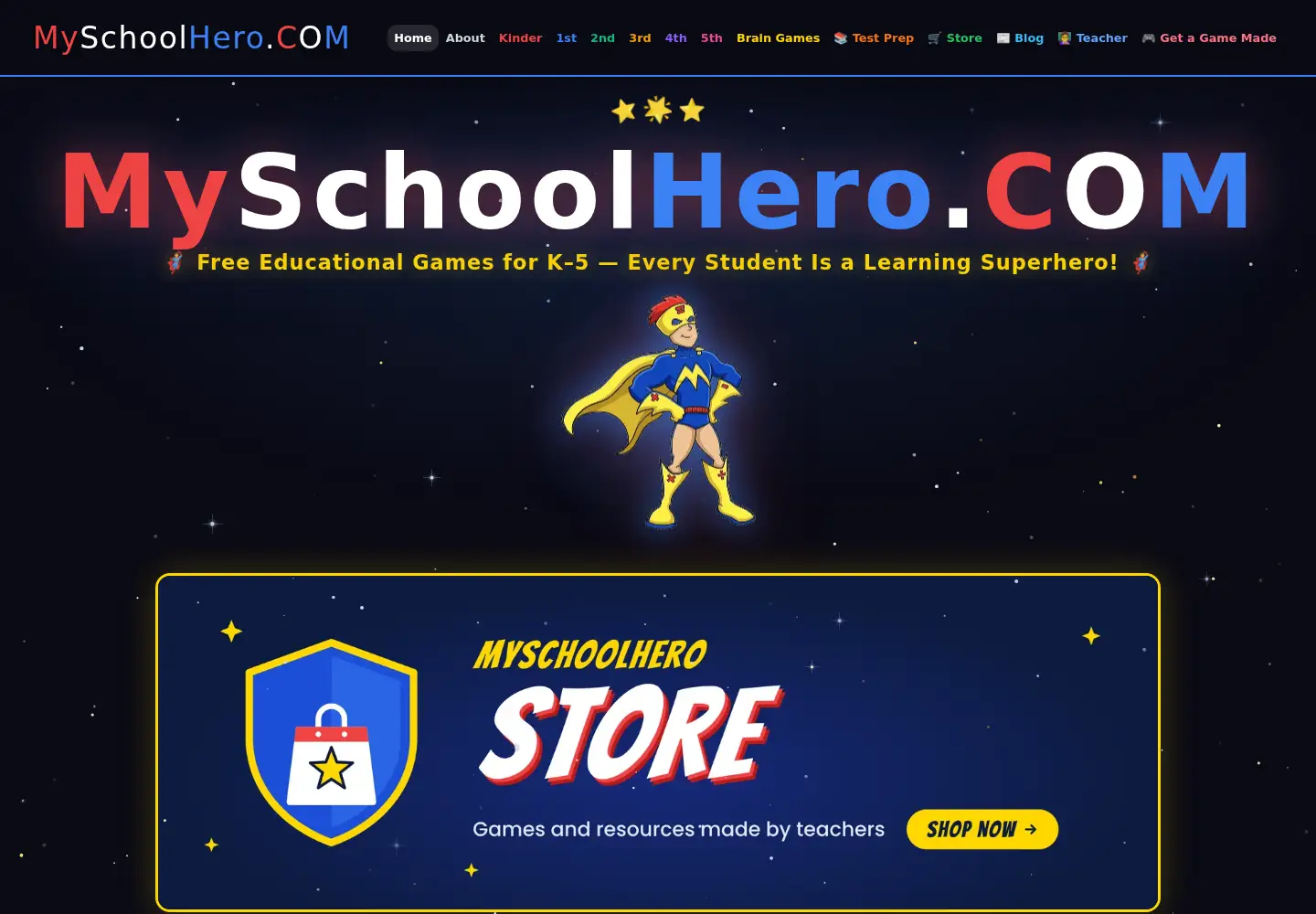 Screenshot of myschoolhero.com