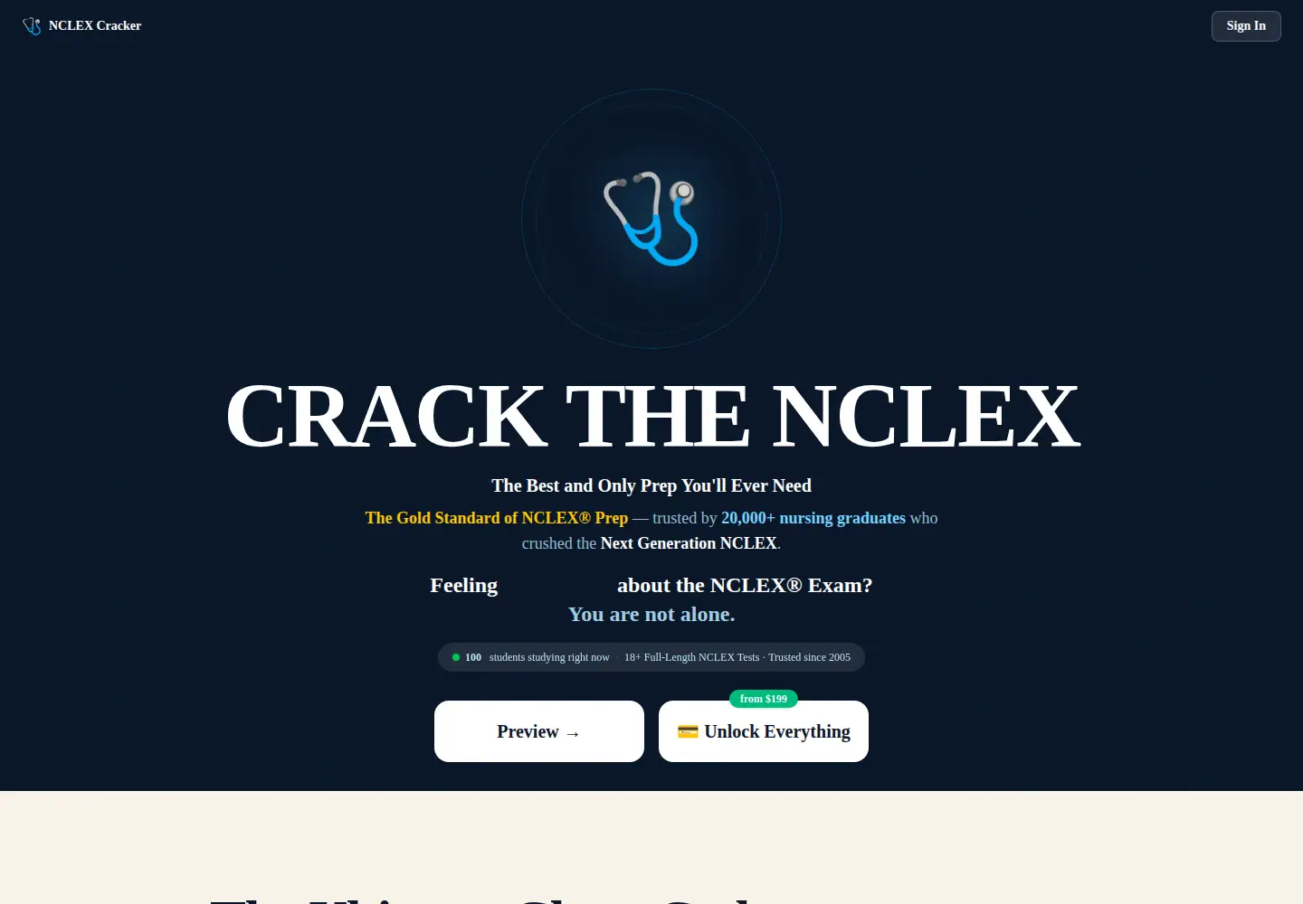Captured homepage of nclexcracker.com in the current scan