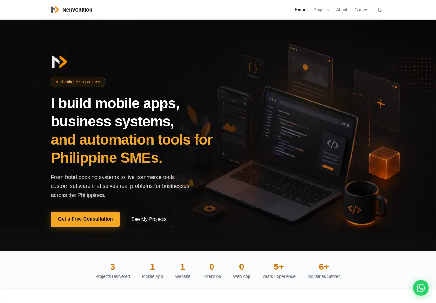 Screenshot of nehvolution.com