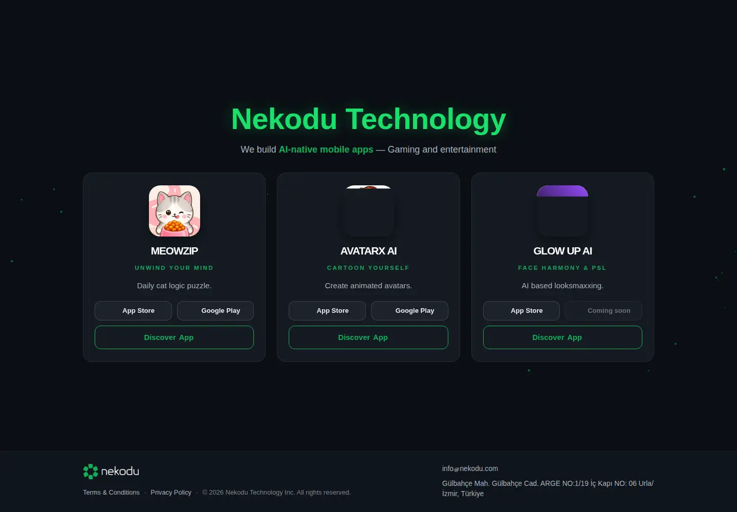 Screenshot of nekodu.com