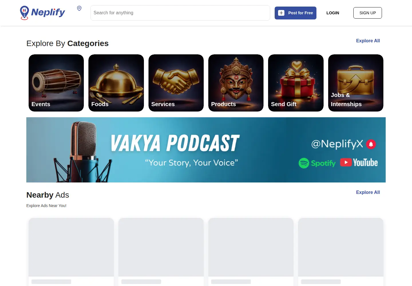 Screenshot of neplify.com