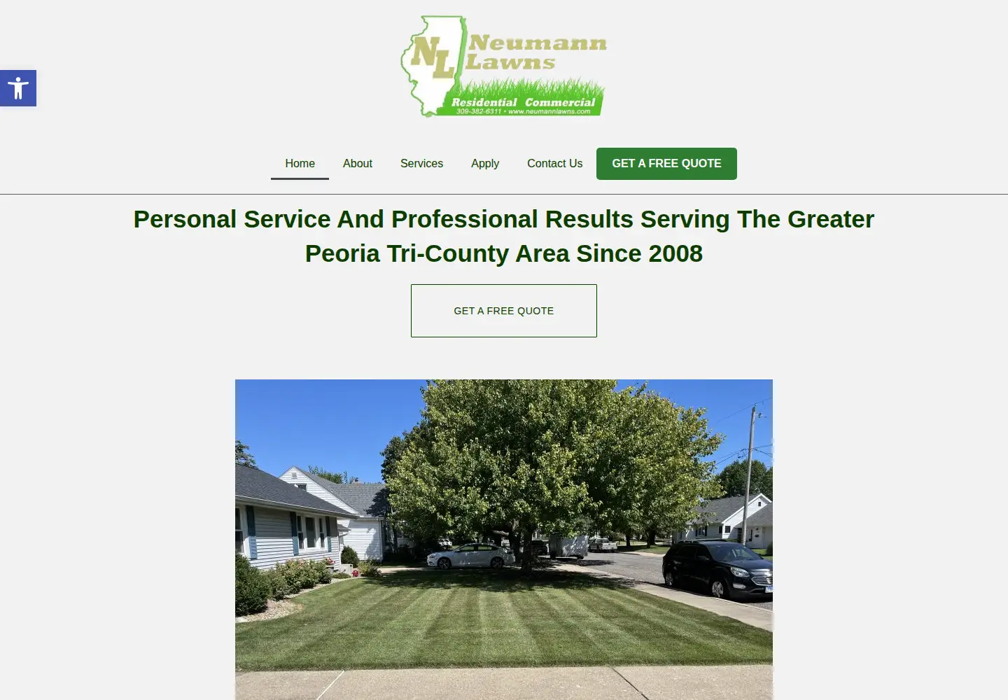 Screenshot of neumannlawns.com