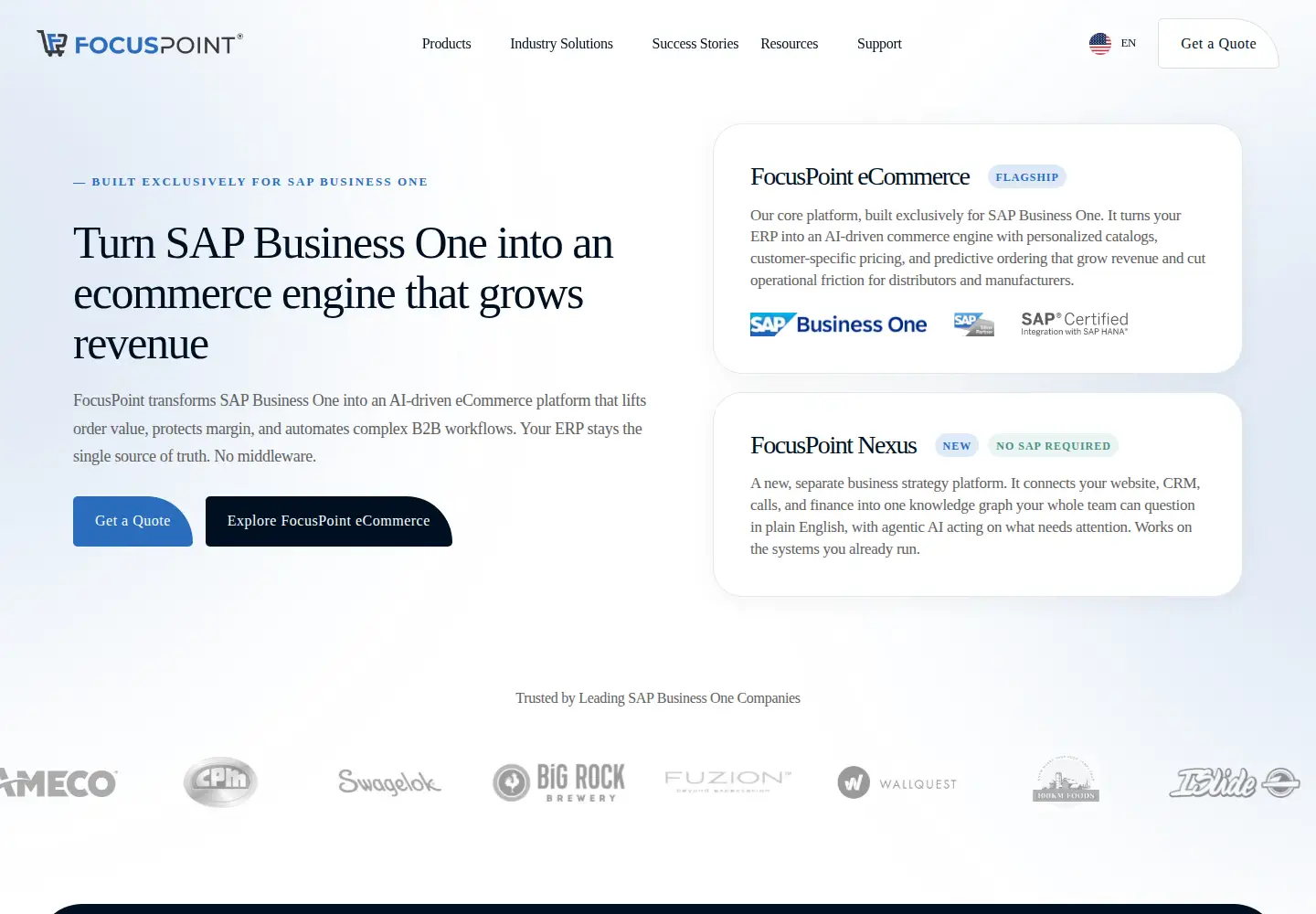 Screenshot of focuspointsap.com