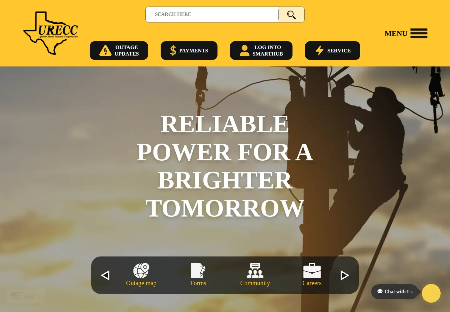 Captured homepage of urecc.coop in the current scan