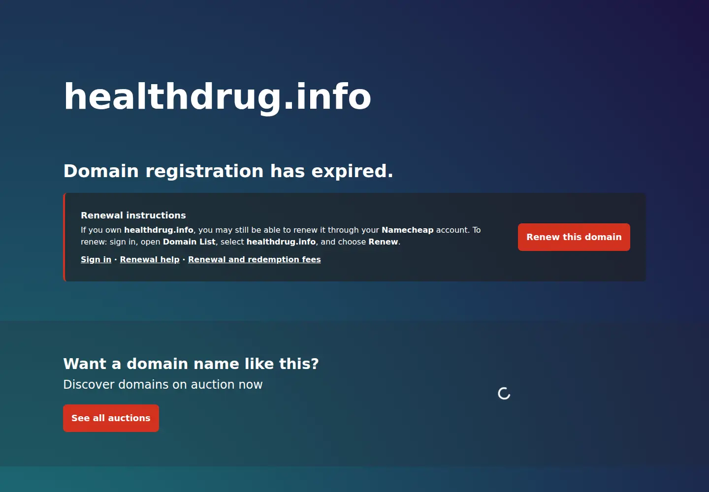 Screenshot of healthdrug.info