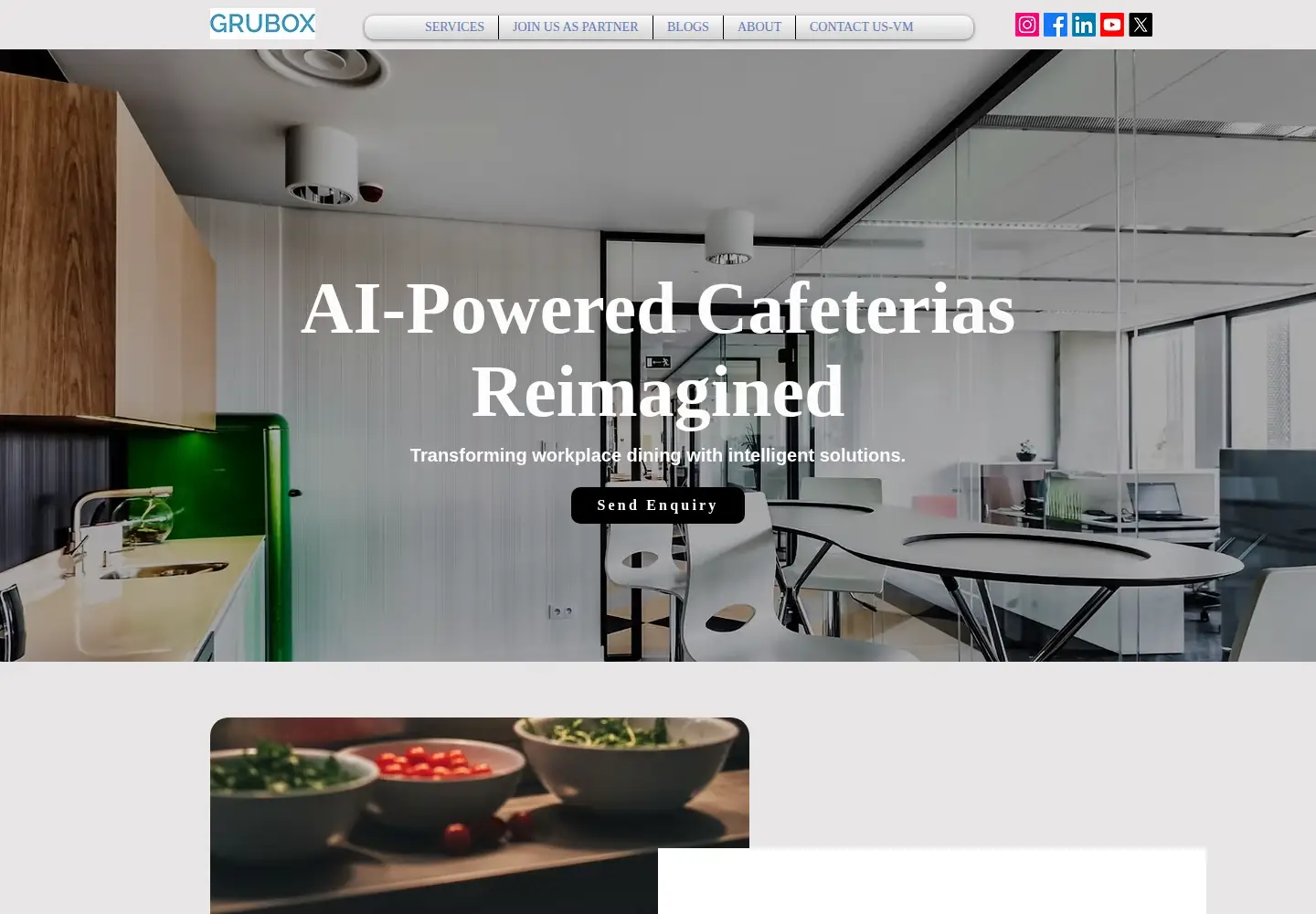Captured homepage of grubox.in in the current scan