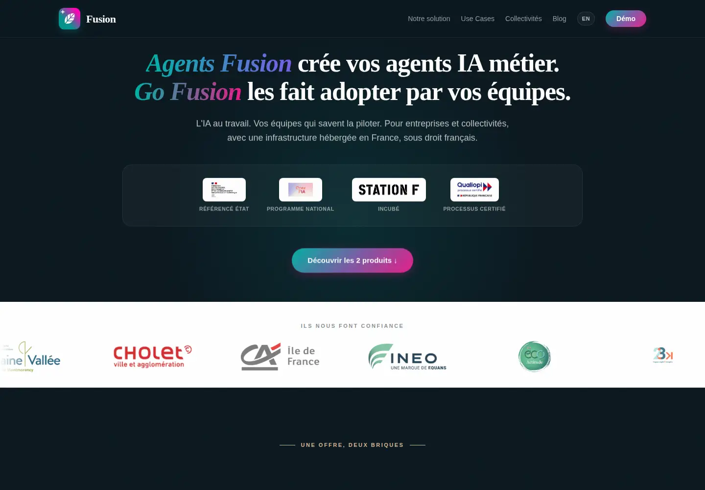 Screenshot of gofusion.fr
