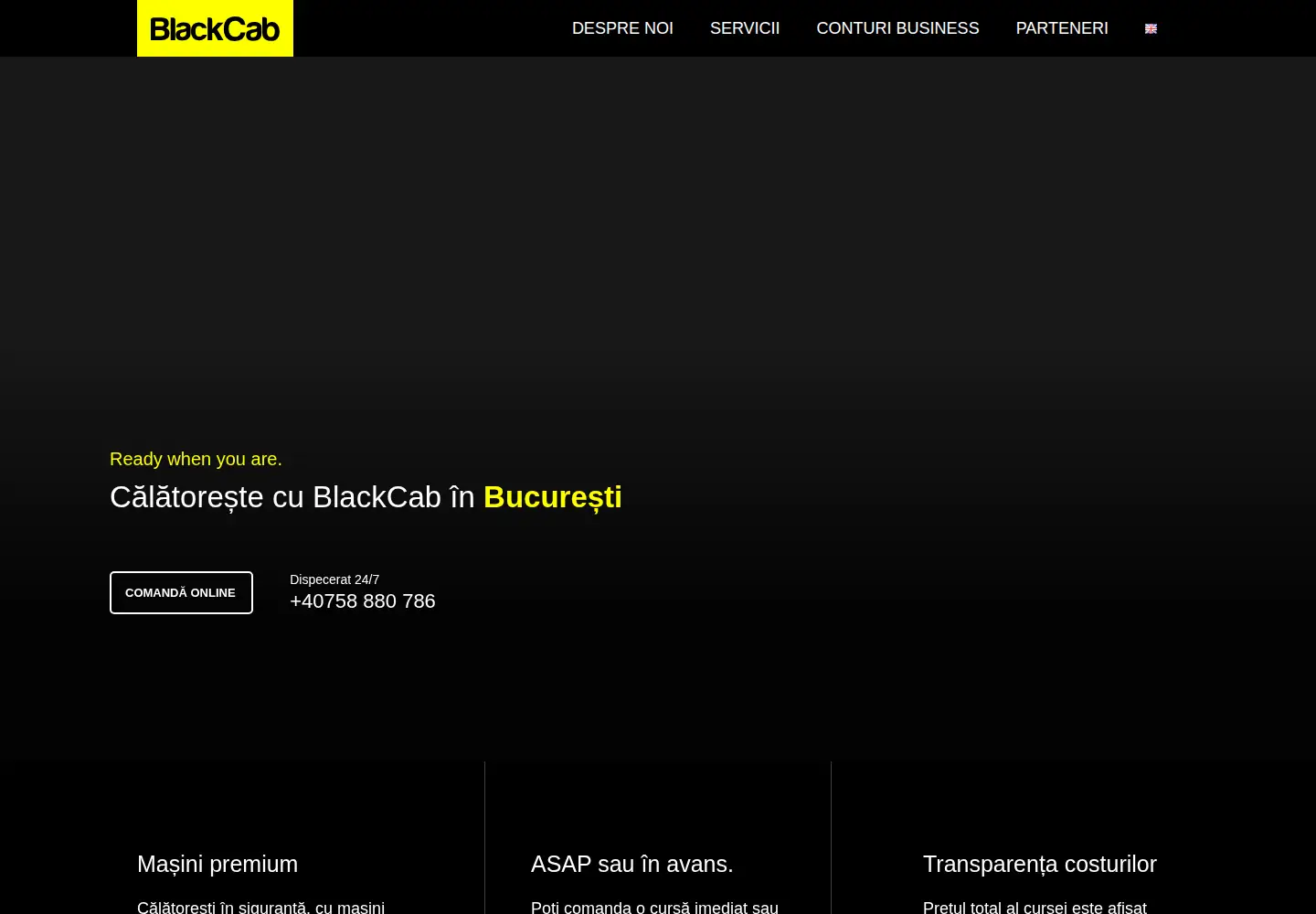 Screenshot of black.cab